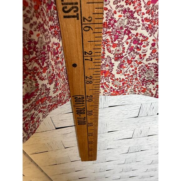 Lands’end womens button up blouse floral wrinkle resistant 3/4 length plus size - Picture 4 of 7